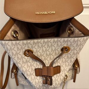 Michael Kors Tan and Cream Women's Backpack